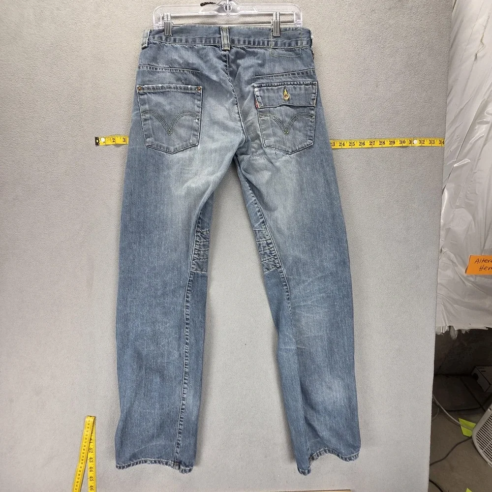 Vintage Levis Engineered Jeans Mens 31x34 Blue Twisted Flap Pocket Double Knee